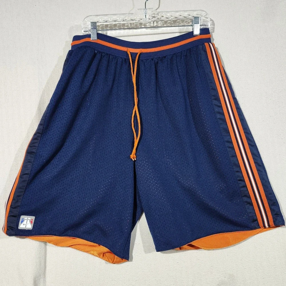 Nike Supreme Vintage Court‎ Basketball Shorts Mens Blue Orange Reversible Mesh M